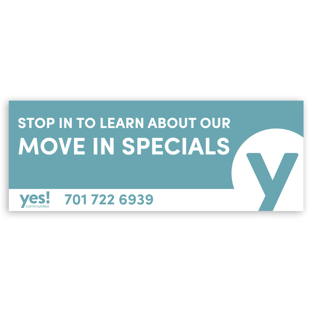 3' x 8' Move in Specials Banner