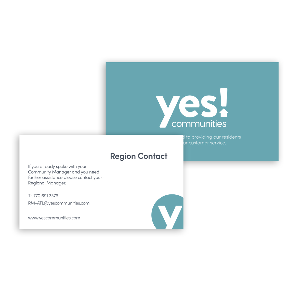 Regional Contact Business Cards – Pack of 250