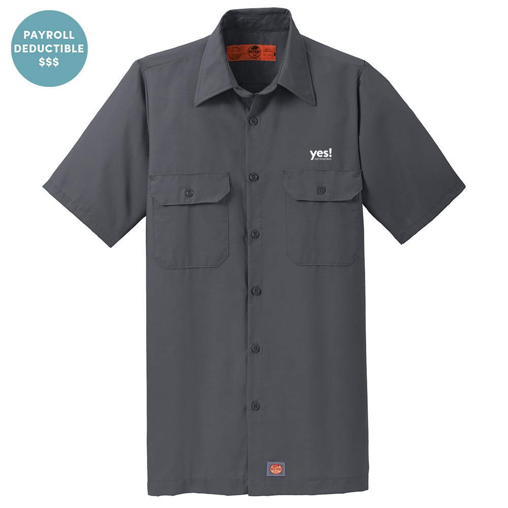 Red Kap Short Sleeve Ripstop Crew Shirt - YES! Communities Logo