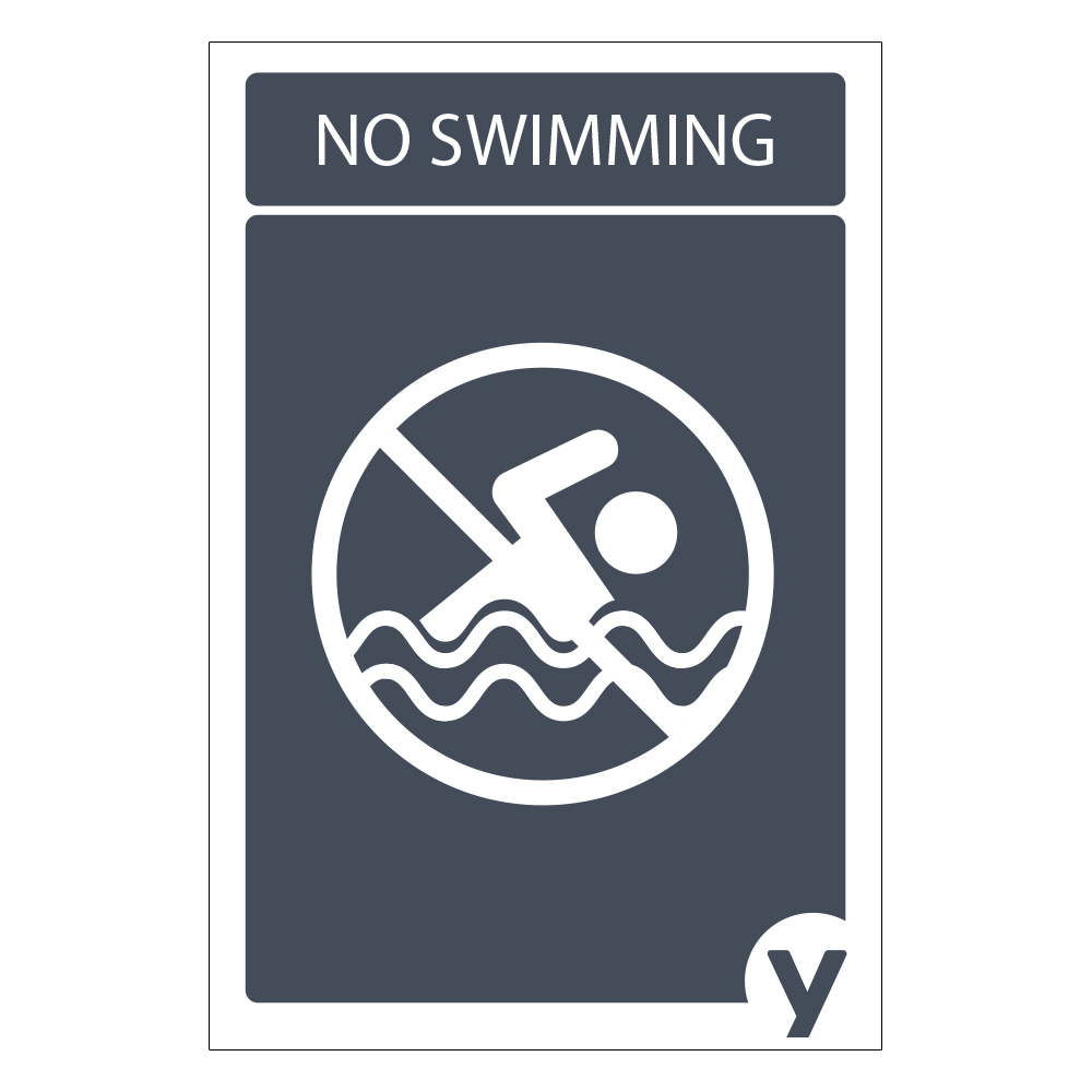 No Swimming Sign