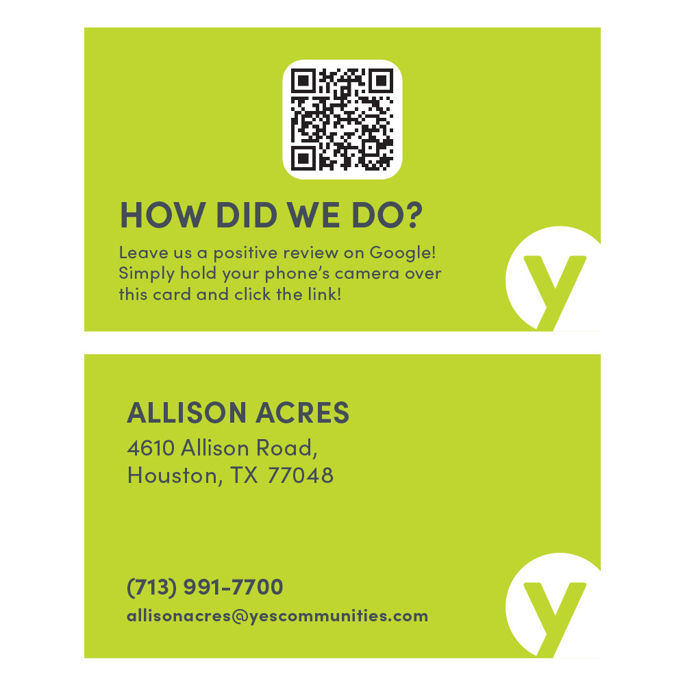 Google Review Business Card - Pack of 250