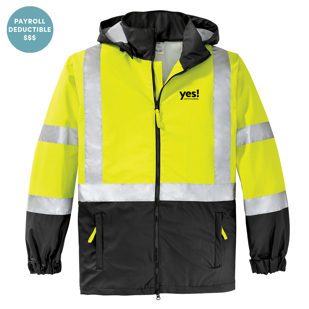 Cornerstone - ANSI 107 Class 3 Safety Windbreaker - YES! Communities Logo