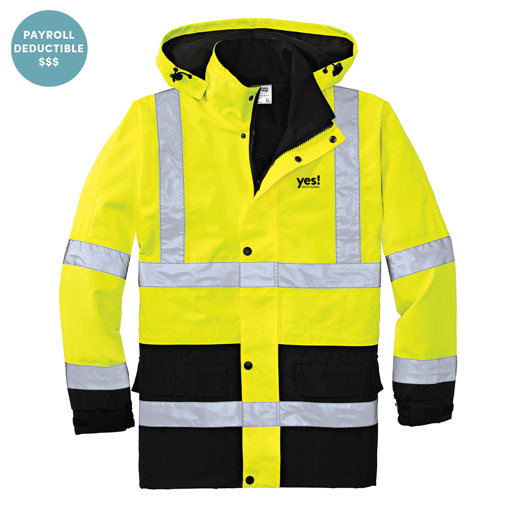 CornerStone - ANSI 107 Class 3 Waterproof Parka - YES! Communities Logo