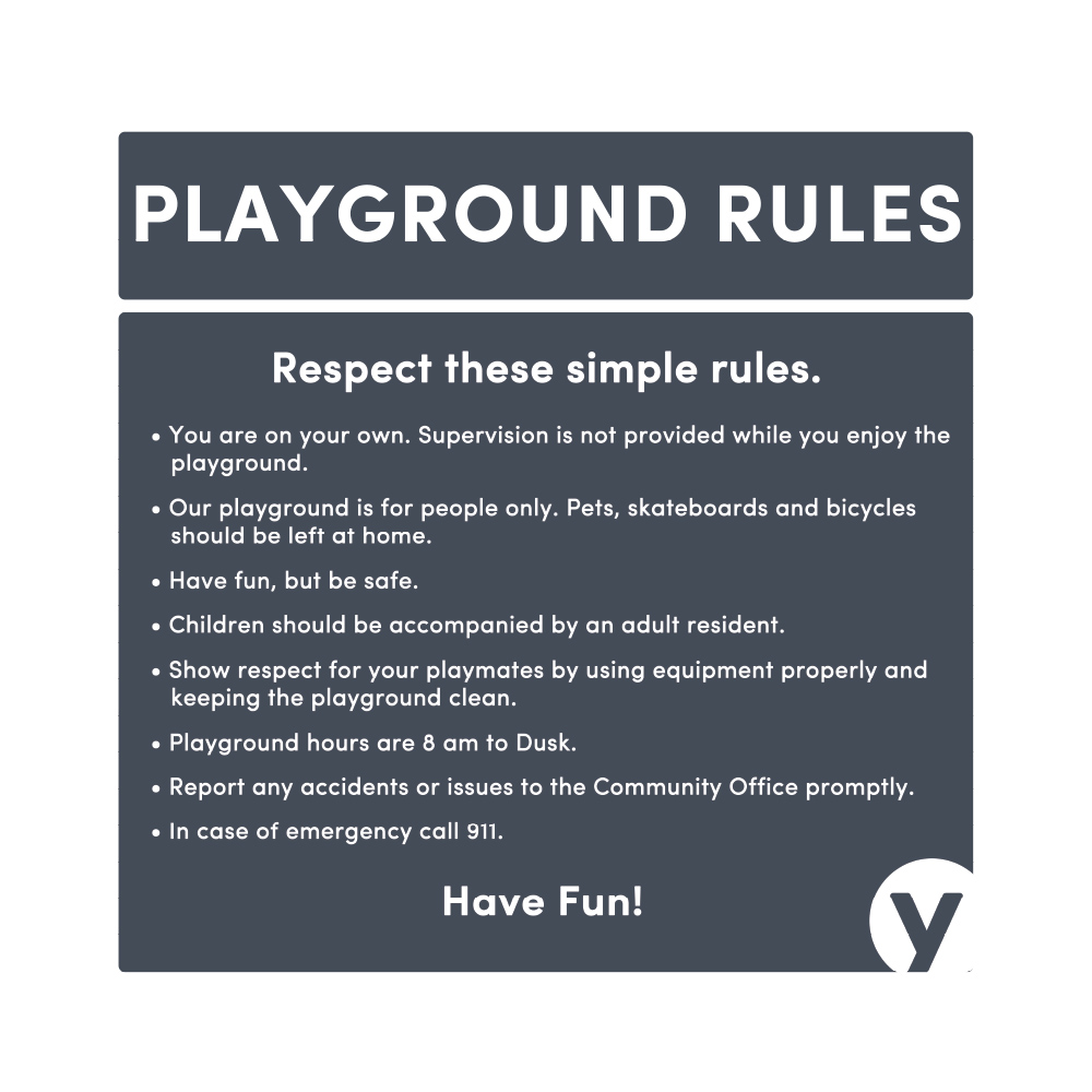 Playground Sign 24" x 24"