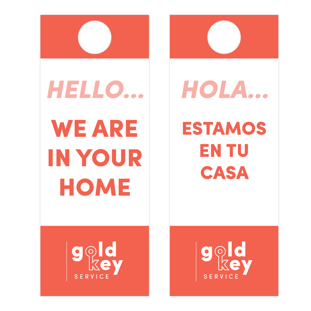 Gold Key Service Door Hanger II - Pack of 20 (Styrene)