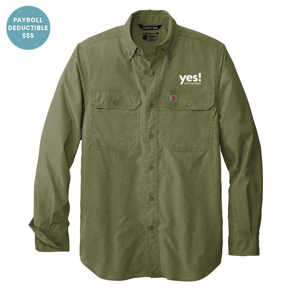 Carhartt Force Solid Long Sleeve Shirt - YES! Communities Logo