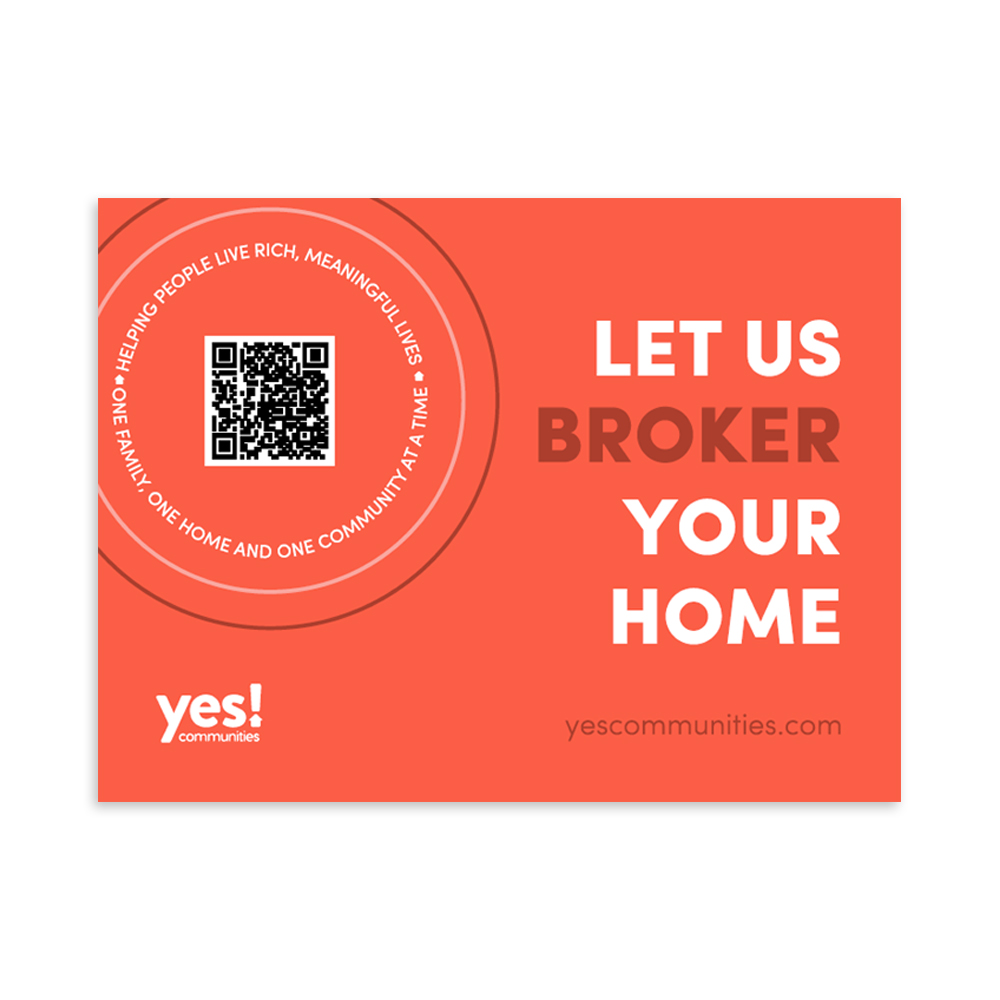 Brokered Home Yard Sign with Stake