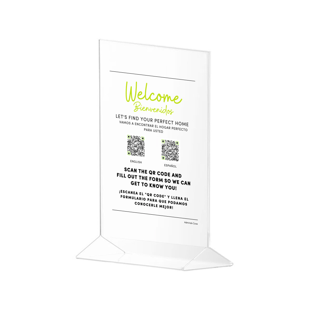 5"x7" Acrylic Stand with Hubspot Insert