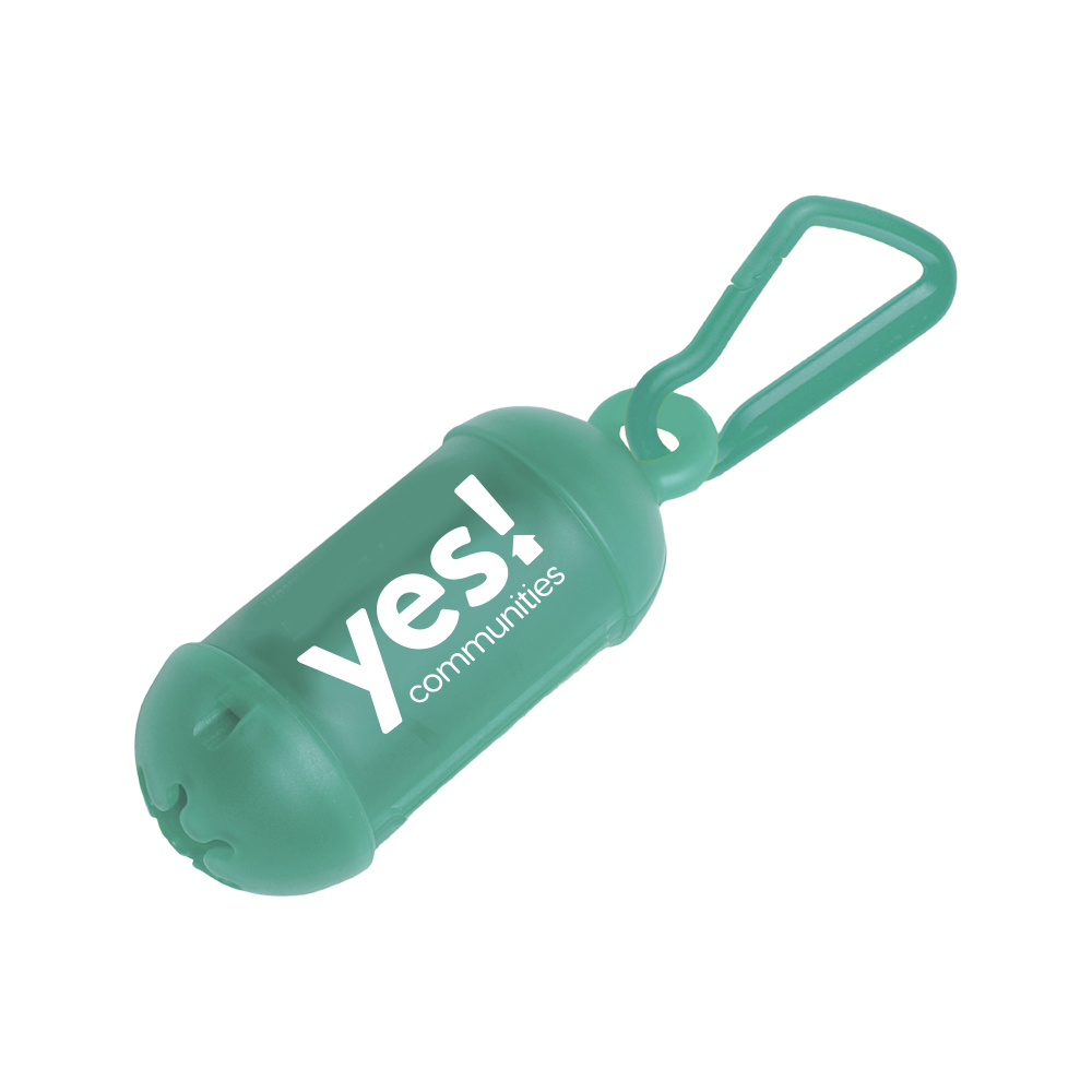 Pet Bag Dispenser W/Carabiner Clip