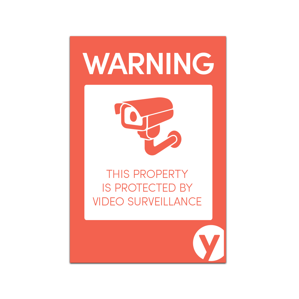 4" x 6" Surveillance Window Decal - Outside Mount